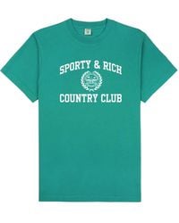 Sporty & Rich - Graphic-Print Cropped T-Shirt - Lyst
