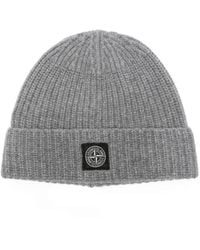 Stone Island - Gorro con parche del logo - Lyst