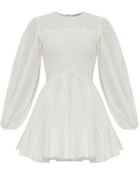 AllSaints - Chia Smocked Mini Dress - Lyst