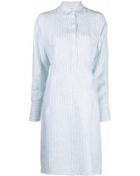 Malo - Stripe-print Shirt Dress - Lyst