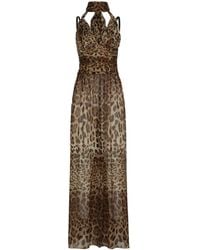 Dolce & Gabbana - Abito Da Sera Con Scollo All'Americana - Lyst