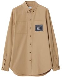 Burberry - Blouse Met Logopatch - Lyst
