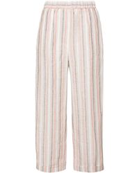 Peserico - Striped Linen Trousers - Lyst