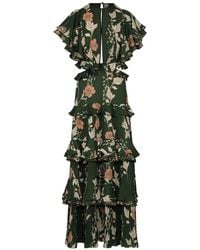 Johanna Ortiz - La Vie En Rose Ruffled Floral-Print Maxi Dress - Lyst