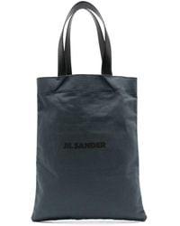Jil Sander - Logo-print Canvas Tote Bag - Lyst
