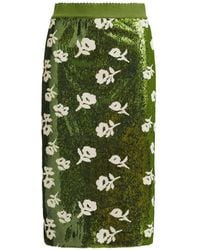 Essentiel Antwerp - Floral-Print Midi Skirt - Lyst