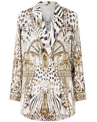 CAMILLA - Double-Breasted Printed Jacket - Lyst