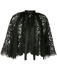 Dolce & Gabbana Lace Cape - Black