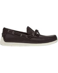 Ferragamo - Leather Lace-Up Loafers - Lyst