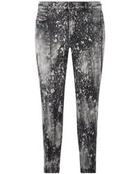 DIESEL - Slim-Fit Jeans Met Verfspatten - Lyst