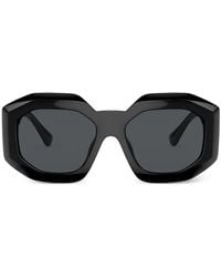 Versace - Medusa Biggie Geometric-Frame Sunglasses - Lyst
