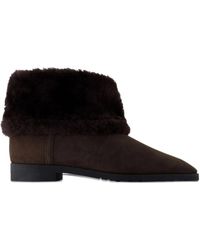 TOTEME - Fold-Down Shearling Boots - Lyst