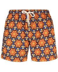 Peninsula - Geometric-print Swim Shorts - Lyst