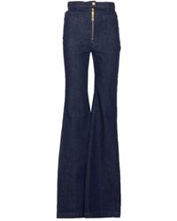 Elisabetta Franchi - Jeans Svasati A Vita Alta - Lyst