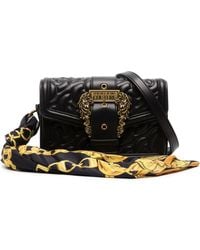 Versace Jeans Couture - Scarf-Detailing Logo-Buckle Shoulder Bag - Lyst