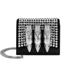 Philipp Plein - Embellished Skull Knuckle Flap Shoulder Bag - Lyst