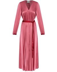 forte_forte - Silk-Blend V-Neck Maxi Dress - Lyst