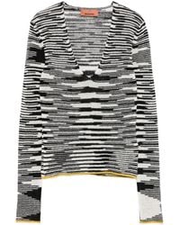 Missoni - Pull Rayé À Col V - Lyst