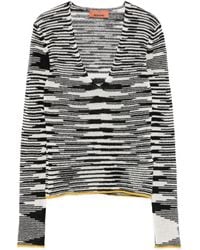 Missoni - Striped-Pattern V-Neck Sweater - Lyst