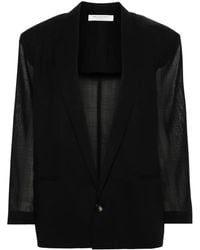 Philosophy Di Lorenzo Serafini - | Blazer monopetto design semi trasparente | female | NERO | 42 - Lyst