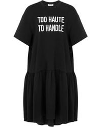 Moschino - Cotton Tiered Mini Day Dress - Lyst