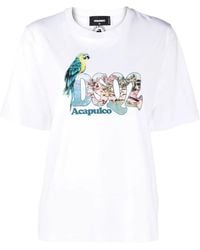 DSquared² - Graphic-Print Short-Sleeve T-Shirt - Lyst