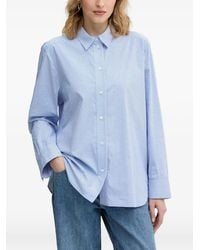 Munthe - Chemise Rayée À Logo Brodé - Lyst