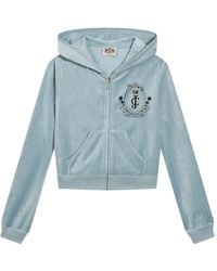 Juicy Couture - Graphic-Print Velour Hoodie - Lyst