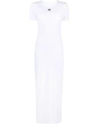 Marine Serre - Active Cocoon T-shirt Dress - Women's - Organic Cotton/spandex/elastane - Lyst