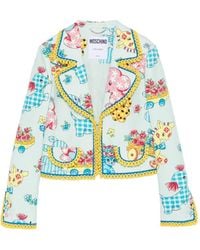 Moschino - Graphic-Print Pom-Pom Jacket - Lyst