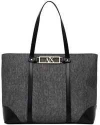 ARMANI EXCHANGE - Shopper Mit Logo-Schild - Lyst
