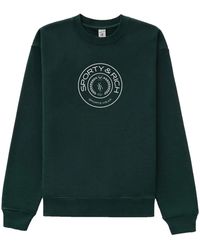 Sporty & Rich - Connecticut Crest Cotton Sweatshirt - Lyst