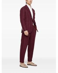 Brunello Cucinelli - Pinstripe Linen Suit - Lyst