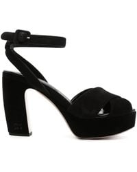 Miu Miu - Suede Sandals - Lyst