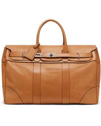 Brunello Cucinelli - Logo-Stamp Leather Holdall - Lyst