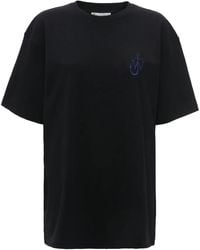 JW Anderson - T-Shirt Aus Bio-Baumwolle Mit Print - Lyst