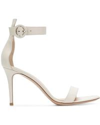 Gianvito Rossi - Portofino Patent-leather Sandals - Lyst