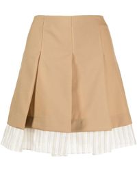 Marni - Panelled Pleated Miniskirt - Lyst