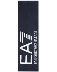 EA7 - Logo-Intarsia Scarf - Lyst