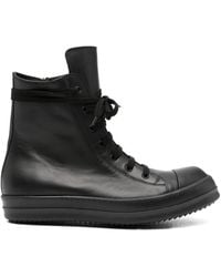 Rick Owens - Lace-Up Leather Sneakers - Lyst