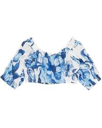 FARM Rio - Floral Print Crop Top - Lyst