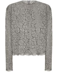 Dolce & Gabbana - Guipure-lace Round-neck Top - Lyst