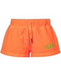 DSquared² - Be Icon Cotton Shorts - Lyst