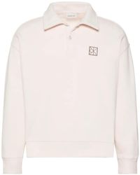 Calvin Klein - Logo-Patch Polo-Collar Sweater - Lyst