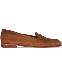 Santoni - Carla Suede Loafers - Lyst