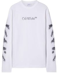 Off-White c/o Virgil Abloh - Diag-stripe Embroidered Sweatshirt - Lyst