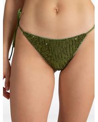 MC2 Saint Barth - Sequined Tie-Side Bikini Bottoms - Lyst