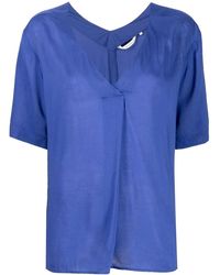 Xacus - Blouse Met V-Hals - Lyst