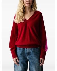 From Future - V-Neck Side-Stripe Sweater - Lyst