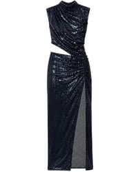 Amazuìn - Sequin-Embroidered Asymmetric Maxi Dress - Lyst